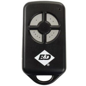 B&D Doors PTX-4 Black 059120 Remote Control Front