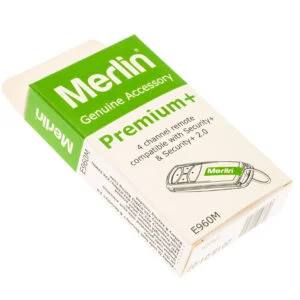 Merlin E960M Premium 4 Button Remote Packaging Angle