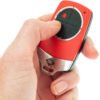 B&D Doors TB6 Red TriTran Remote Control In Hand