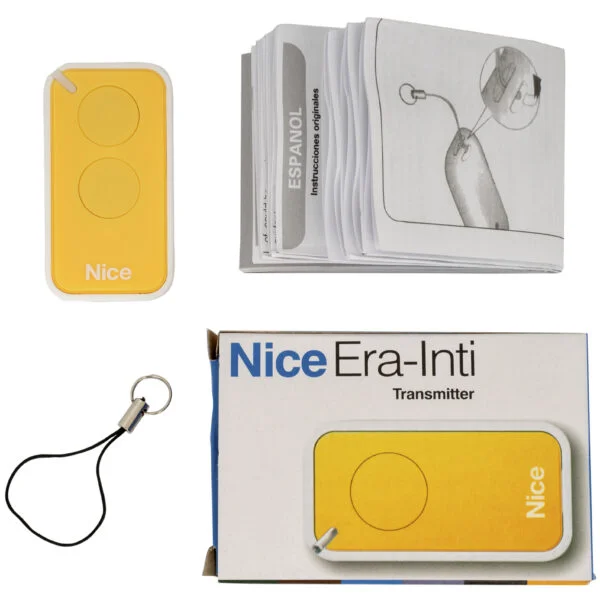 Nice Era-Inti Remote Control Yellow Kit Contents