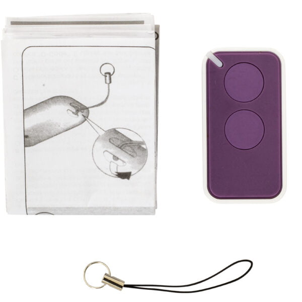 Nice Era-Inti Garage Door Remote Control Lilac Kit Contents