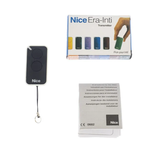 Nice Era-Inti Remote Control Black Kit Contents