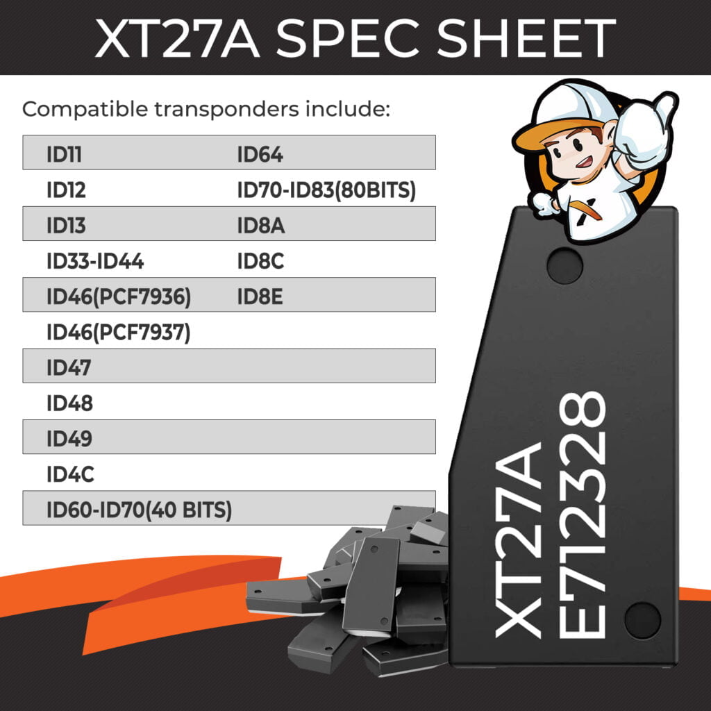 Xhorse xt27a super chip transponder - wholesalegaragedoors.com.au