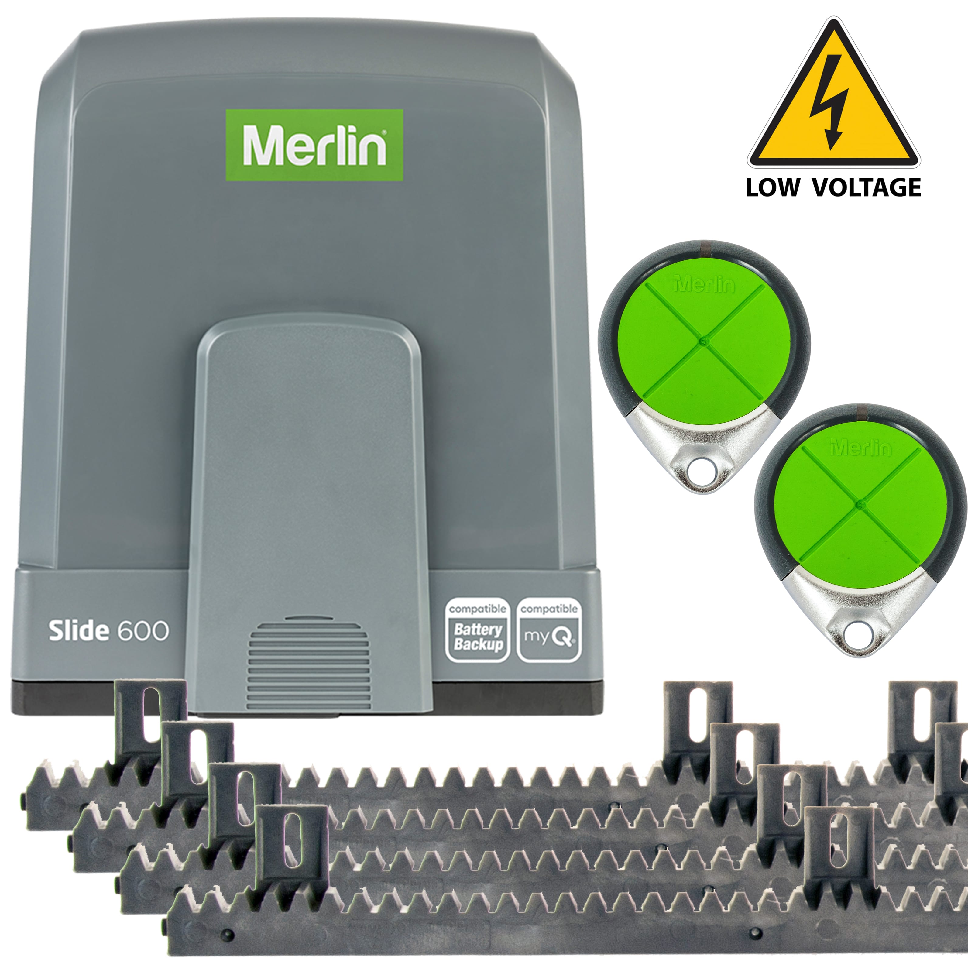 Merlin Sliding Gate Motor Low Voltage Slide 600 Opener + 4m Rack